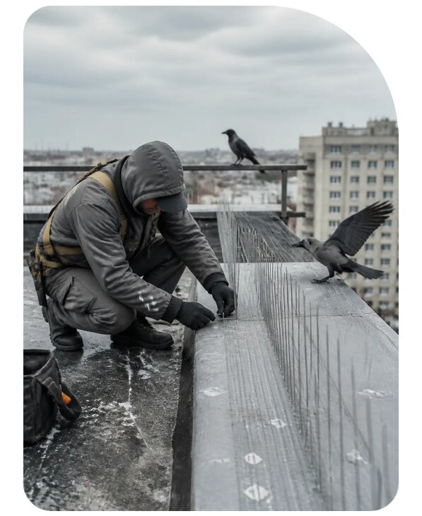 Защита от ворон под ключ в Белебее по цене от 5101 р. | Сенат-Блб